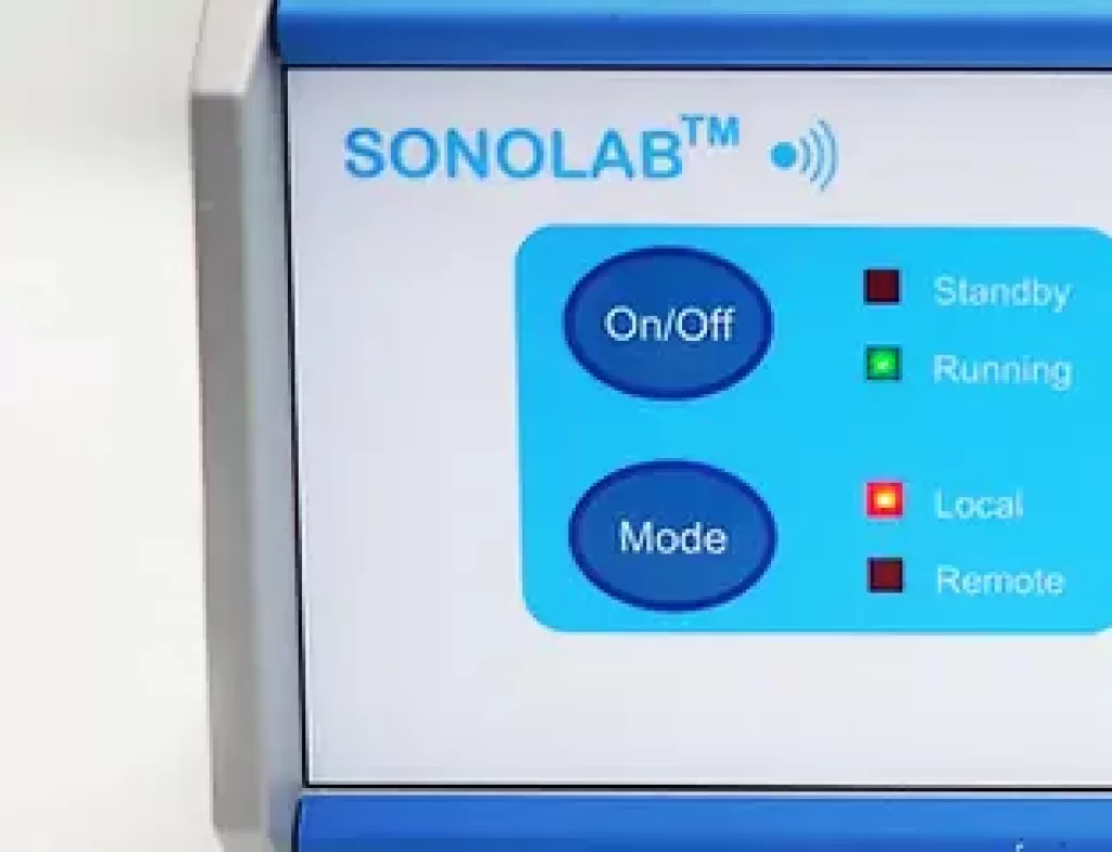 Close-up of Atlas HD Crystallization Reactor's Prosonix Sonolab 