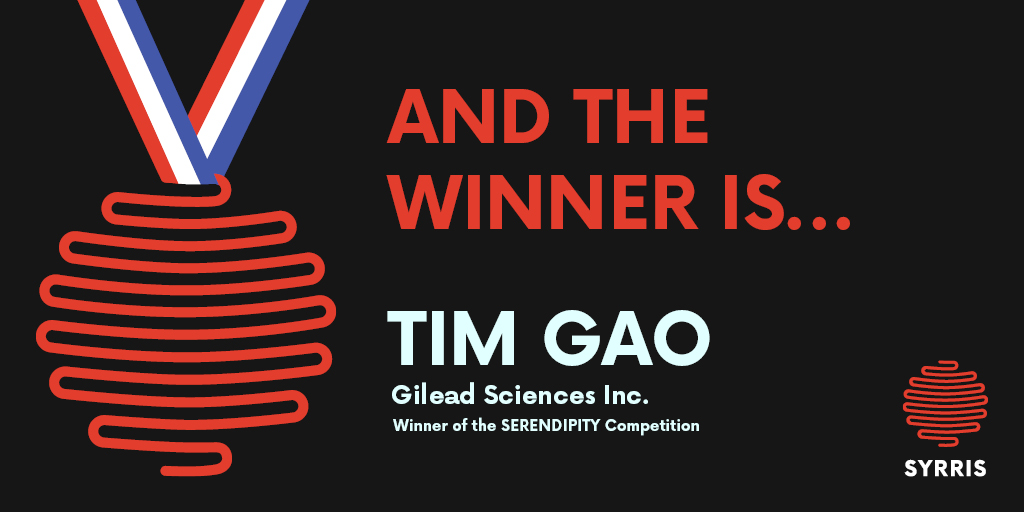 Syrris SERENDIPITY Competition Announcement - Tim Gao of Gilead Sciences Inc. is the winner!